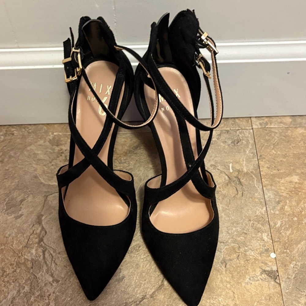 Mix No. 6 Black Strappy Heels